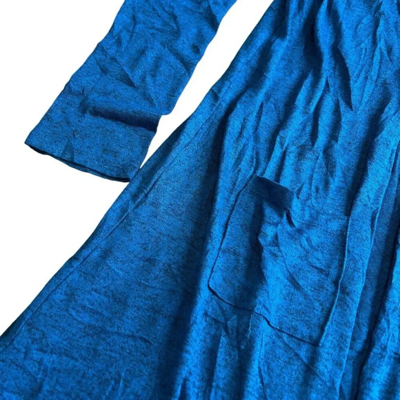 Agnes & Dora Teal Open Front Maxi Duster Cardigan Sweater M - Picture 2 of 4